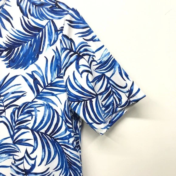 NWOT Women's Tommy Bahama Golf Stretch Dress Blue White Palm Frond Size MEDIUM - Picture 4 of 8